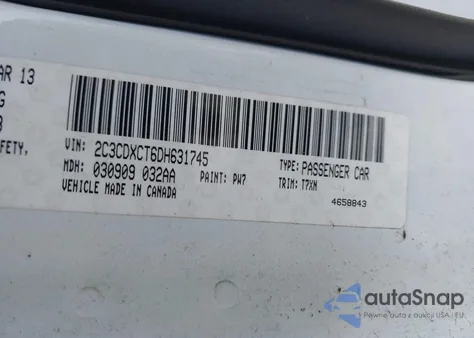 2013 Dodge Charger R/T из США, поврежденный, VIN 2C3CDXCT6DH631745